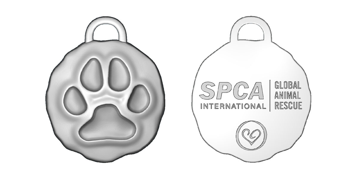 spca international animal charity bracelets paw charm