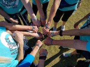 lung force phoenix walk bracelet group shot