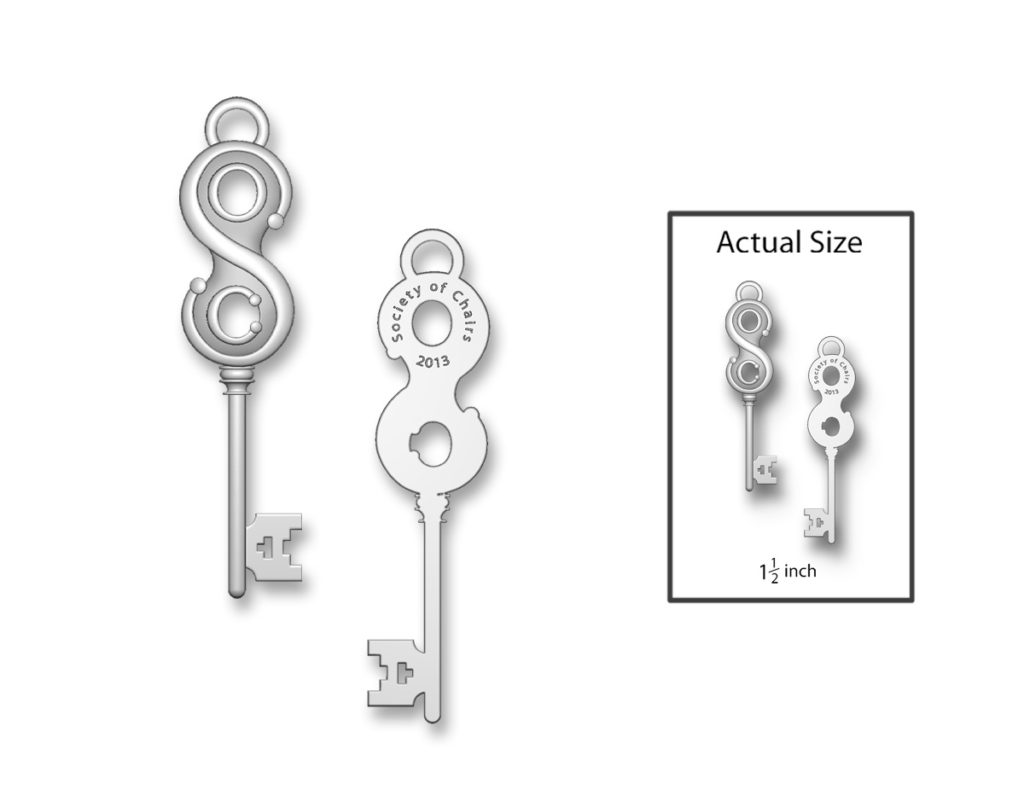 society of chairs commemoration key charm