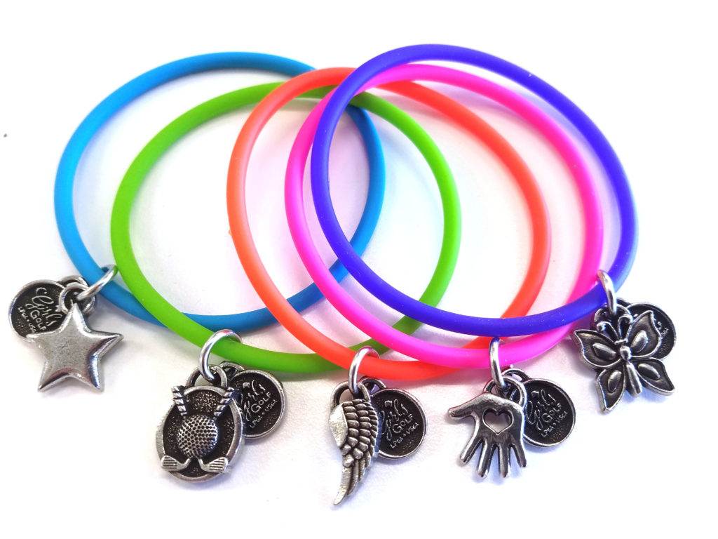 girls golf symbolic bracelet stack