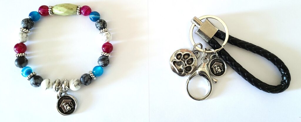 heidi's village stone bracelet and key fob