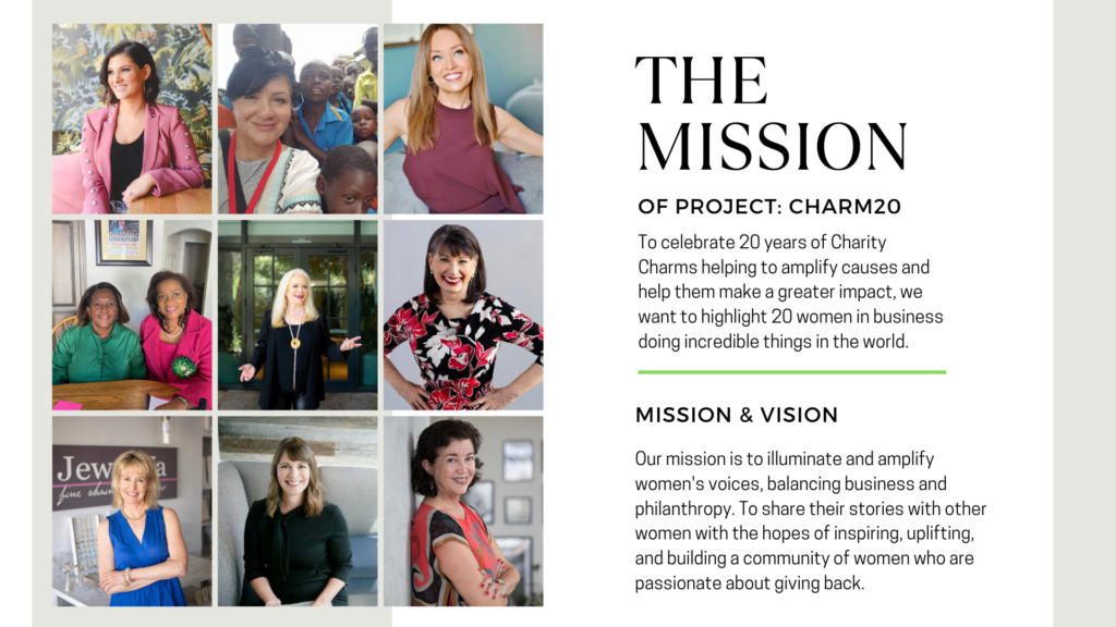 charity charms project:charm20 mission statement