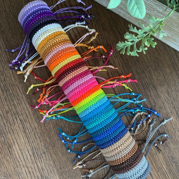 Caring Cords macrame bracelet cord colors available for custom orders