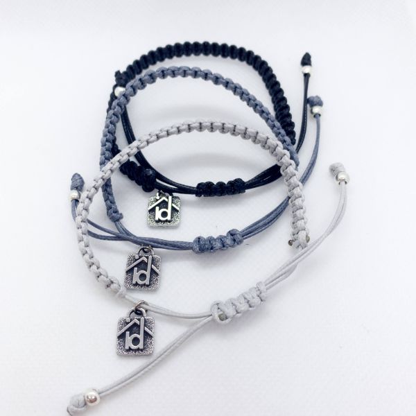 Custom logo charm bracelets for Homeless ID Project